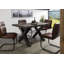 Solid Wood Top Metal Base Dining Table-64126013-64126009-64126017
