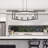 37" 8-Light Large Modern Kitchen Island Light, Industrial Lantern Island Lighting