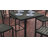 Lark Commercial Grade 32" Square Outdoor Bar Height Table with Poly Resin Slats-1845063767