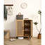 Armoire à chaussures à double porte Natural Rattan avec grand espace de rangement et structure durable 29,5 pouces