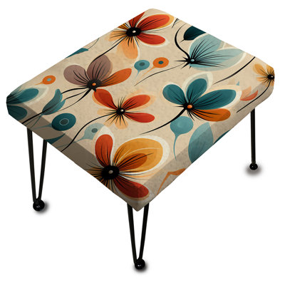 Mid-Century Modern Revival - Repose-pieds rectangulaire Mid-Century