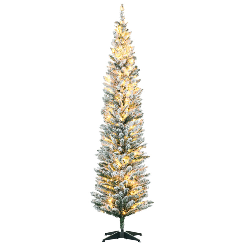 Grand sapin de Noël artificiel pré-éclairé avec lumières DEL blanches chaudes et pointes, pour décoration de Noël, vert