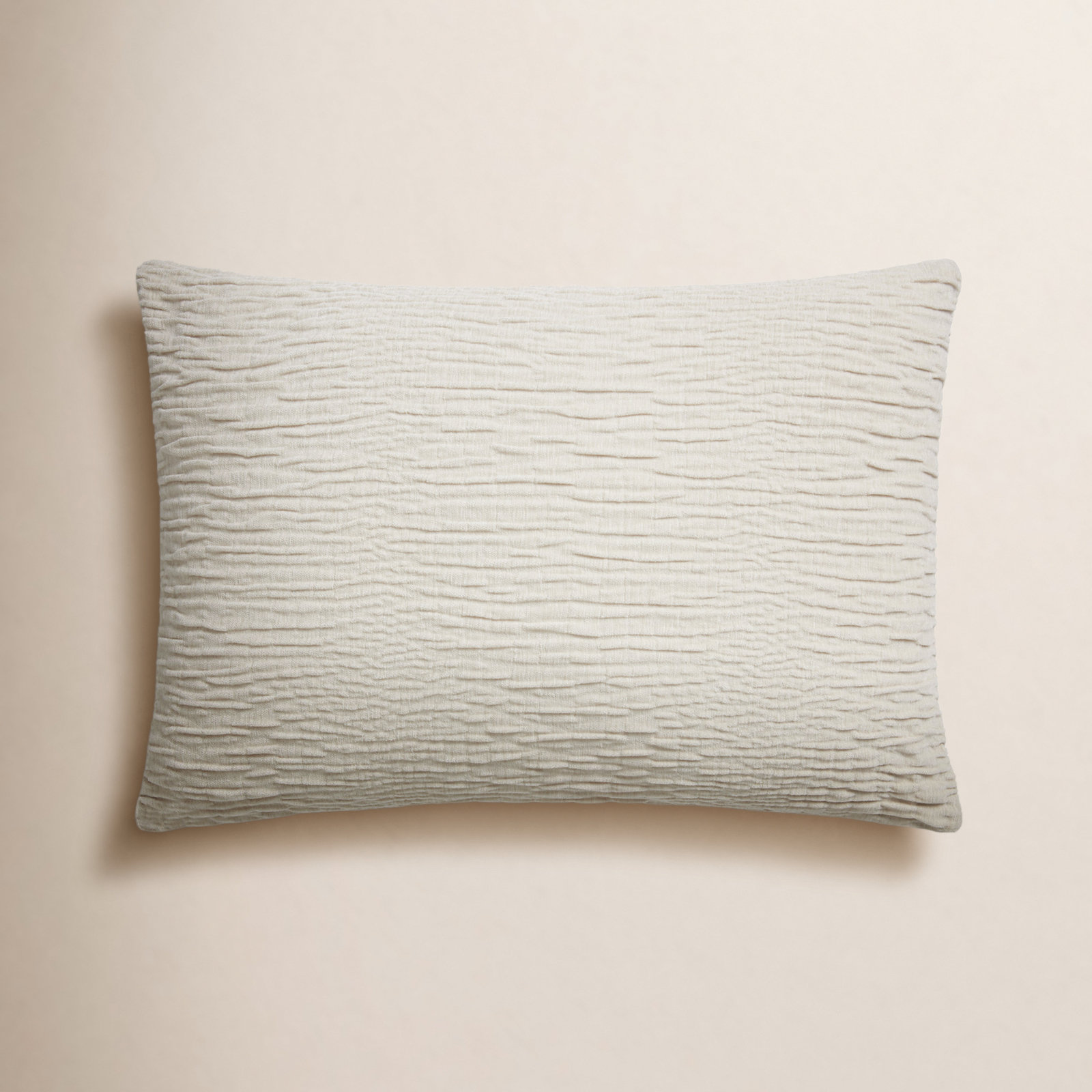 Edan Throw Pillow, 16"H x 26"W, Down, Silver