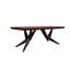 Table basse Faunia en bois d'acajou récupéré avec base en acier noir 