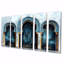 Ensemble de salon art mural bleu Rabat Kasbah Morocco Doors-2135414551