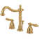 Kingston Brass Heritage Two-Handle 3-Hole Deck Mount Widespread Bathroom Faucet with Pop-Up Drain