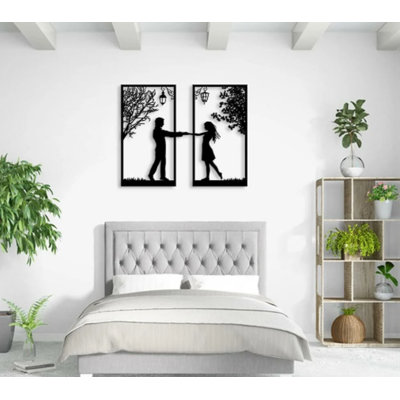 Love Table Metal - 2 Piece No Frame Set on Metal