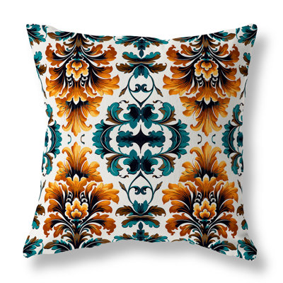 Damask Rapture Damask Reversible Throw Pillow