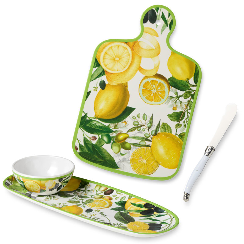 Ensemble d'assiettes et de plateaux ovales Limone