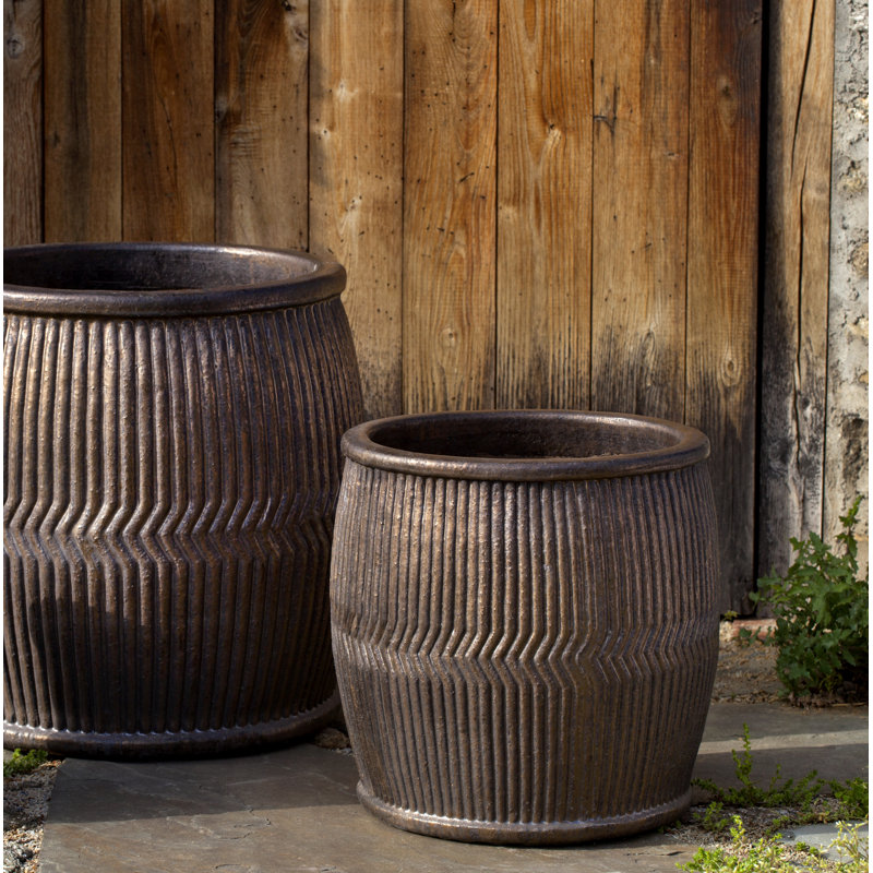 Rainbarrel Handmade Planter, Bronze
