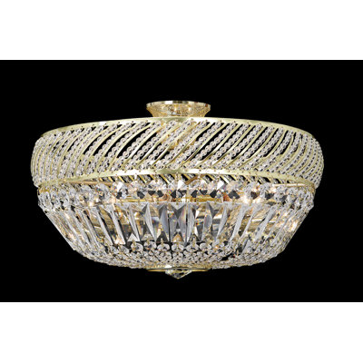 Curragh Crystal Semi Flush Mount