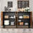 3 Piece Office Set,With 47" Office Computer Desk,Sideboard Cabinet,Corner Bookcase
