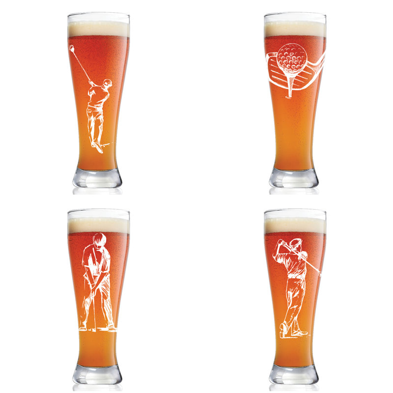 Nias 16 oz. Handmade Pilsner Glass Set