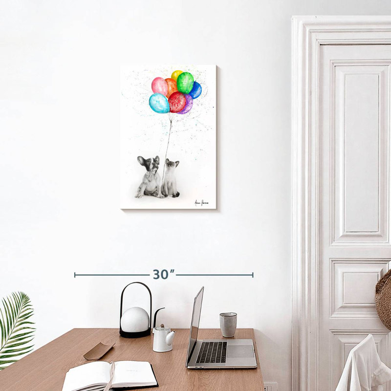 Les huit ballons, H 24 po x l 16 po