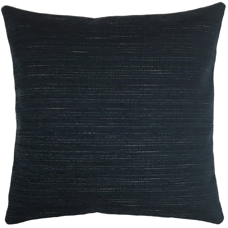 Solid Colour Outdoor Reversible Throw Pillow, 20" x 20", Navy