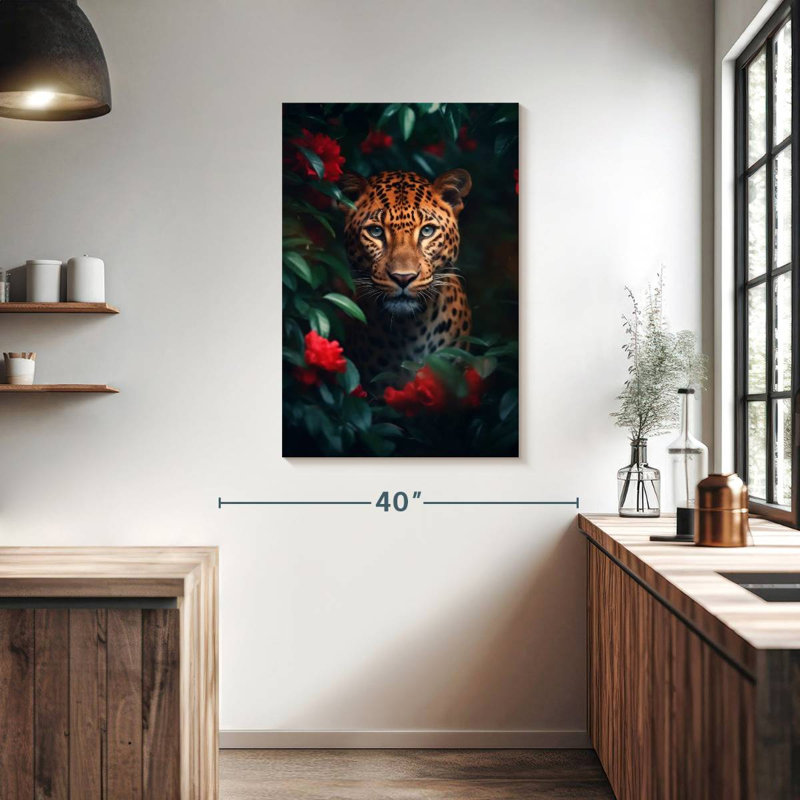 Brampt Leopard Flowers, 39" H x 26" W