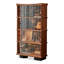 Vitrines en bois massif brun noisette