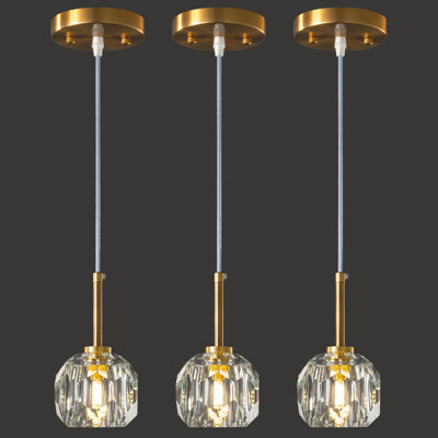Luminaire suspendu en cristal moderne pour îlot de cuisine moderne