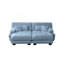 Canapé-lit Cloud Couch pour le salon, canapé 2 places en chenille avec 2 coussins lombaires et 2 coussins décoratifs, canapé rembourré à accoudoirs larges avec 2 repose-pieds, bleu chenille-15437546-15437545-15437540