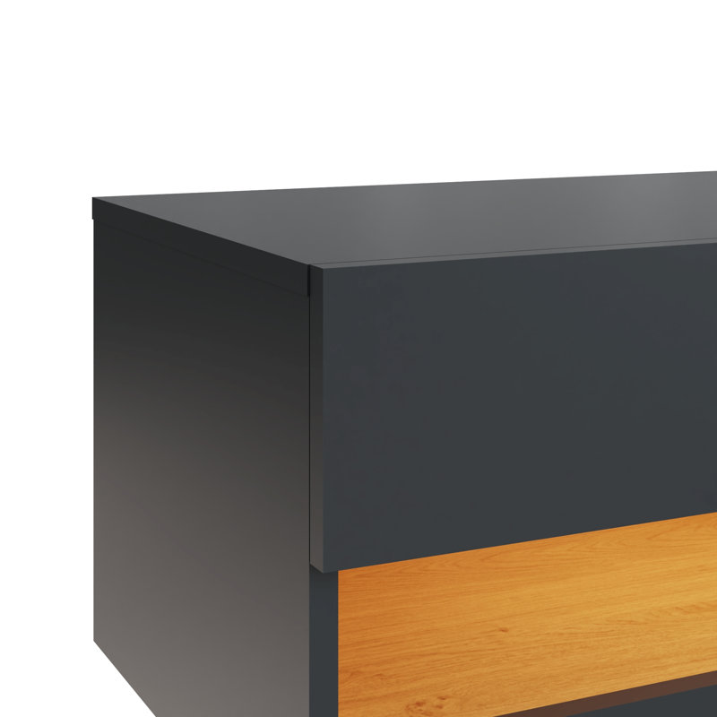 Chioke Unfinished TV Stand, 180, Anthracite
