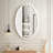 Oval Beaded Decorative Wall Mirror