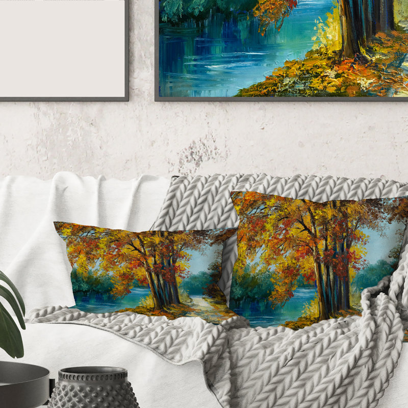 Housse et insert de coussin rectangulaire Trees par Bright River
