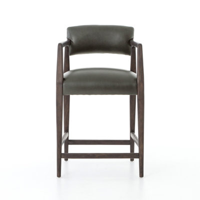 Tyler Upholstered Stool with Solid Wood Frame