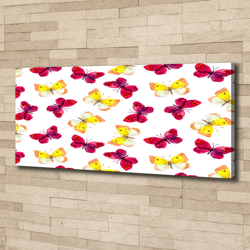 Butterflies And Flowers - Wrapped Canvas Print