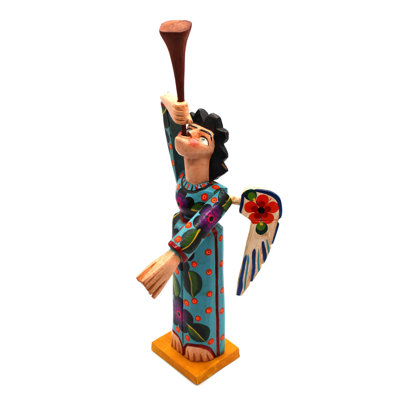 Angel With Trumpet - Wooden Figure