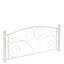 Cadre de lit grand format en métal avec finition blanche, style floral unique, convient aux matelas en mousse à mémoire de forme, limite de 600 lb, tête de lit et cadre d'installation simple, fonction, stable et silencieux -, sans boîte-1081530925