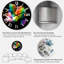 Rainbow Splash on Black - Horloge murale moderne-467109254