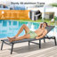 Chaise longue pliante en aluminium 1 pièce avec dossier réglable à 5 positions Ajoku-123100335