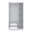 Armoire Ohio avec 3 portes, 2 tiroirs et 4 tablettes