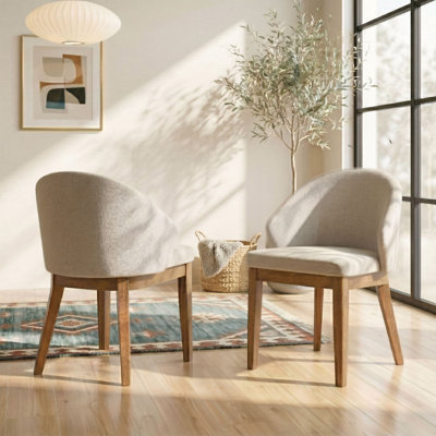 Frederika Upholstered Curved Arm Chair