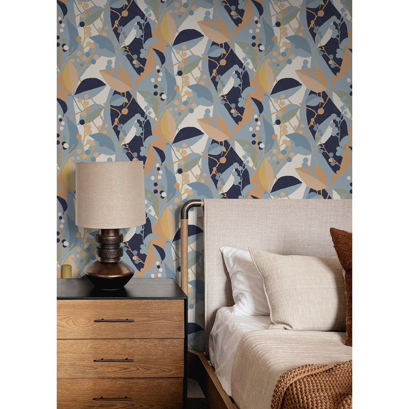 Adelaide Peel & Stick Floral Roll, Blue