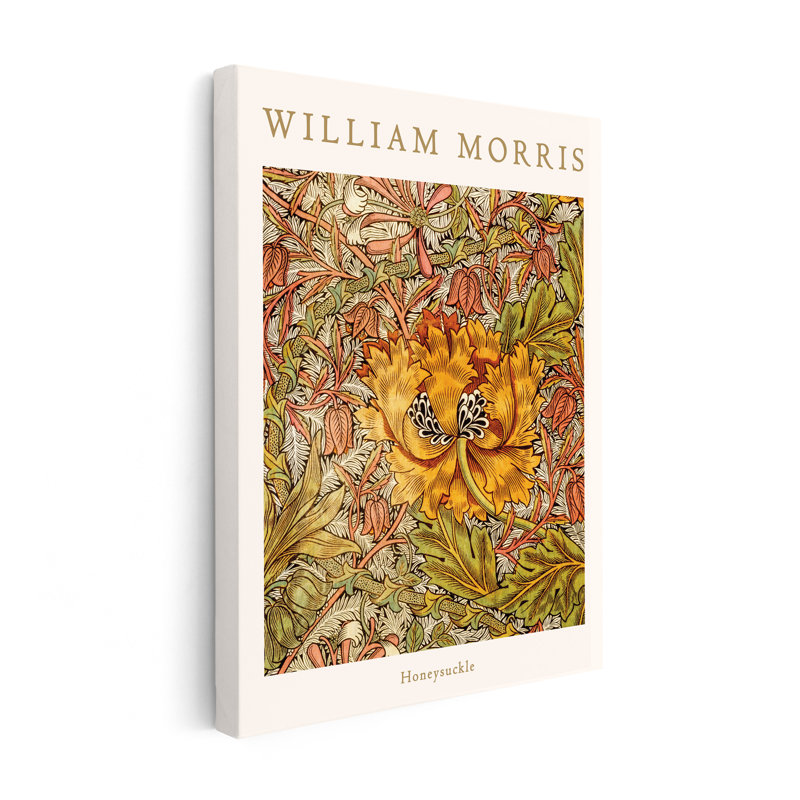 William Morris - Honeysuckle No4, Unframed, Canvas, 16"H x 20"W