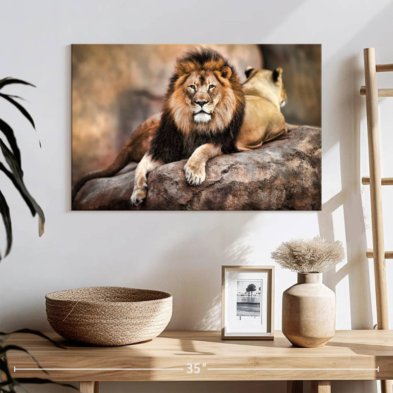 Brampt, roi des Lions, H 16 po x l 24 po