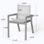 Chaise de salle à manger, ensemble de 2, structure en teck et textile beige