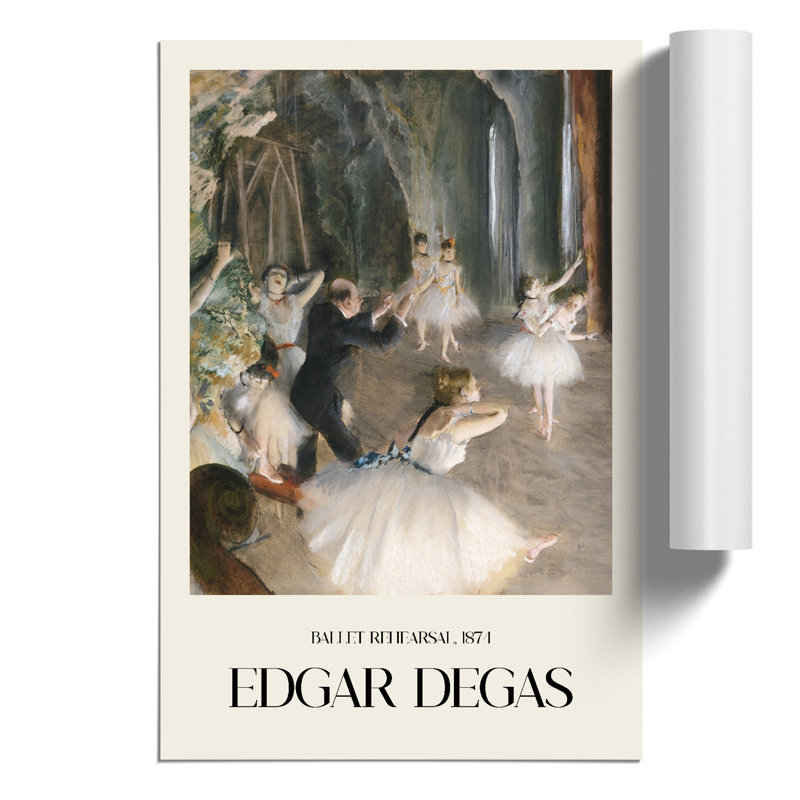 The Rehearsal Onstage by Edgar Degas - No Frame Painting, 42cm H x 30cm W x 0.1cm D