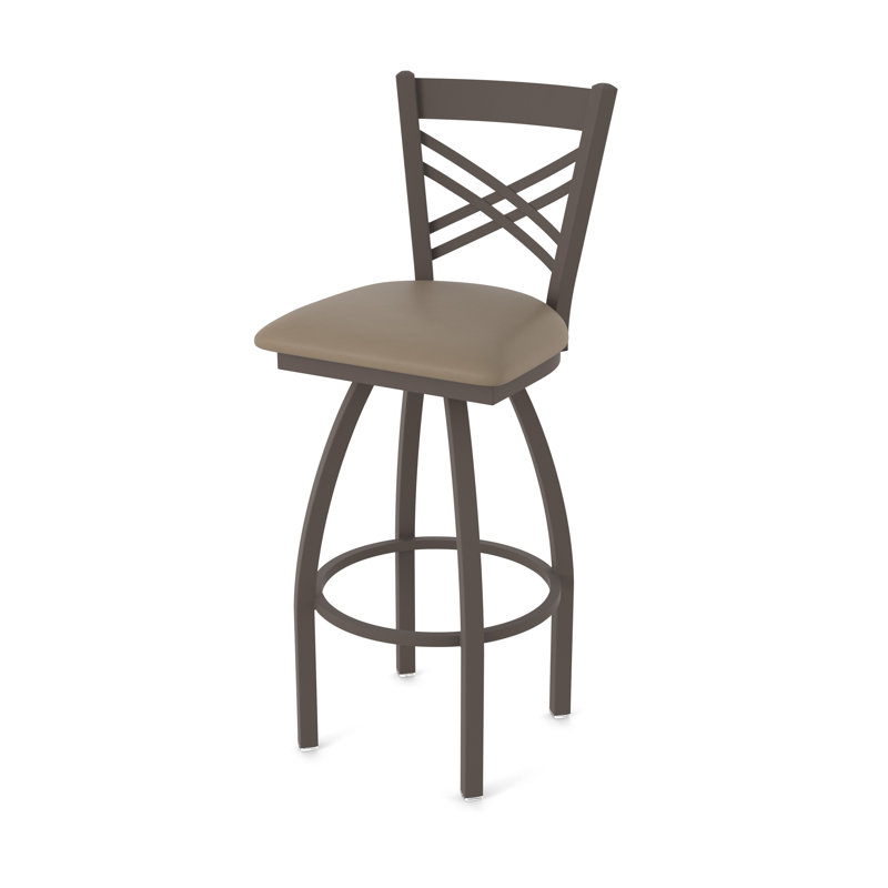 820 Catalina Swivel Stool, Bronze, Vinyl-Canter Earth, Counter Stool (25" Seat Height)