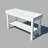 Farmhouse Rustic Bench with Storage Shelf-573004419