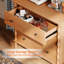 Buffet Greeta à 12 tiroirs avec pattes en bois massif, couleur noyer-1022597903