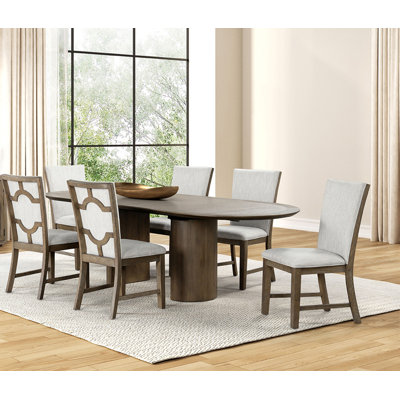 Callula 7-pcs Oval Dining Table Set