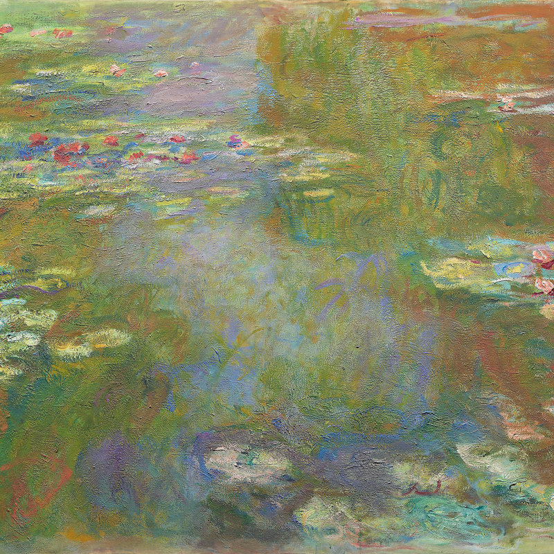 «Eslem Monet Water Lilies IV» sur toile par Claude O. Monet, H 20 po x l 20 po