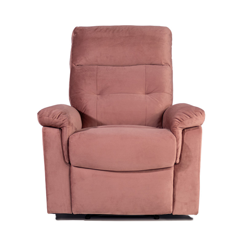 Guderian Recliner, Blush Pink Velvet