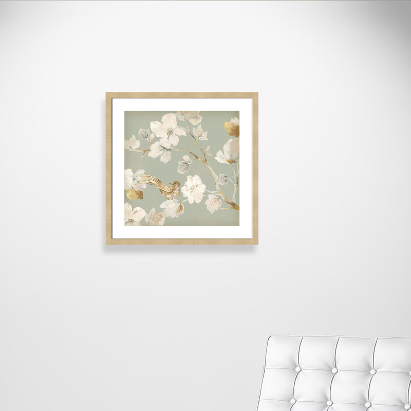 «Geva Paradise Magnolia II», reproduction de peinture à l'acrylique encadrée