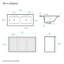 Ensemble de meuble-lavabo mural en chêne avec lavabo double 48 po Classe-107130484-107130485