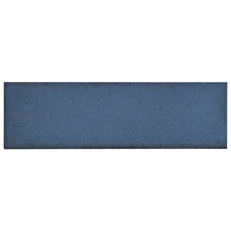 Color One 2x8 Glossy Lava Stone Tile, Steel Blue