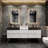 Golitz 79'' Double Bathroom Vanity with Stainless Steel Top-65239696
