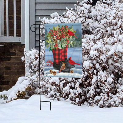 Drapeau de jardin bottes d'hiver